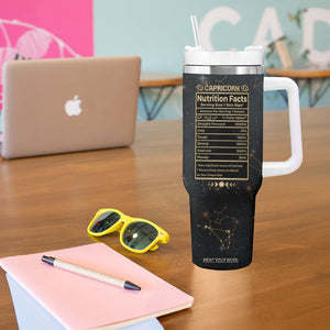 Capricorn Zodiac Tumbler With Handle Celestial Constellation Astrology Horoscope Galaxy TB02 Printyourwear