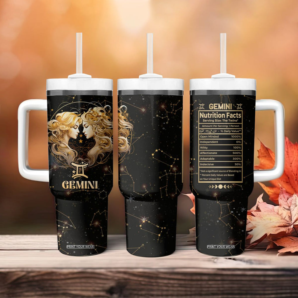 Gemini Zodiac Tumbler With Handle Celestial Constellation Astrology Horoscope Galaxy TB02 Printyourwear