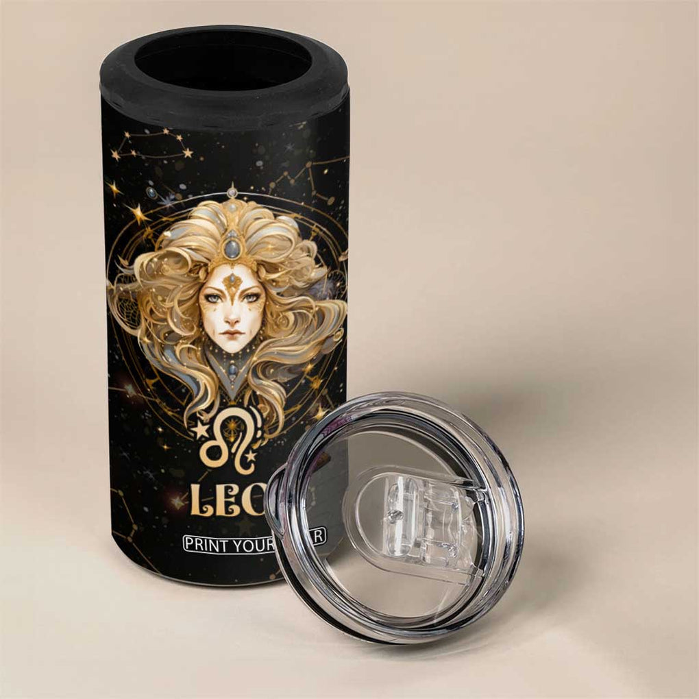 Leo Zodiac 4 in 1 Can Cooler Tumbler Celestial Constellation Astrology Horoscope Galaxy TB02 Print Your Wear