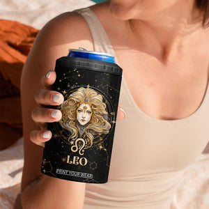 Leo Zodiac 4 in 1 Can Cooler Tumbler Celestial Constellation Astrology Horoscope Galaxy TB02 Print Your Wear