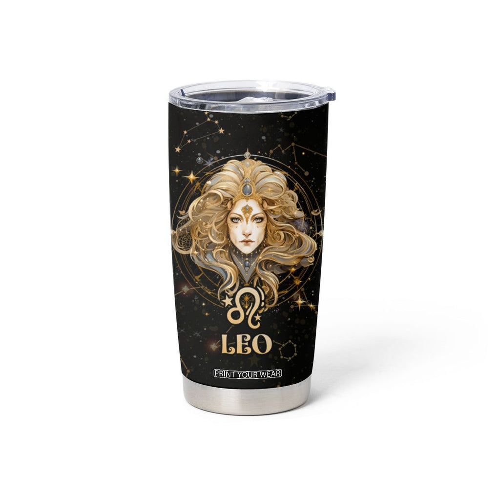 Leo Zodiac Tumbler Cup Celestial Constellation Astrology Horoscope Galaxy TB02 Printyourwear