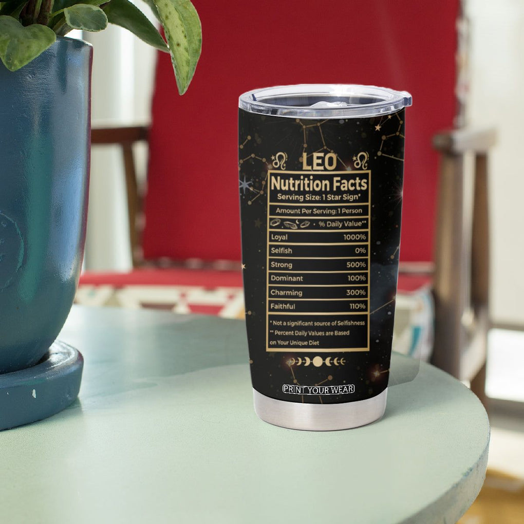 Leo Zodiac Tumbler Cup Celestial Constellation Astrology Horoscope Galaxy TB02 Printyourwear