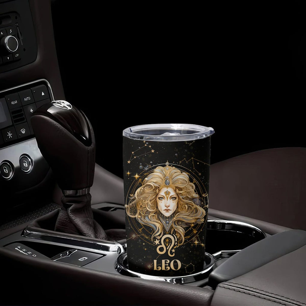 Leo Zodiac Tumbler Cup Celestial Constellation Astrology Horoscope Galaxy TB02 Printyourwear