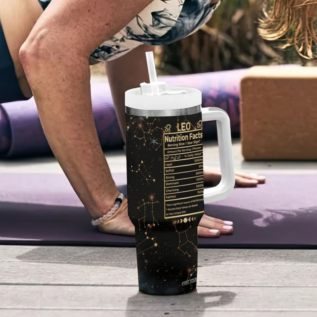 Leo Zodiac Tumbler With Handle Celestial Constellation Astrology Horoscope Galaxy TB02 Printyourwear