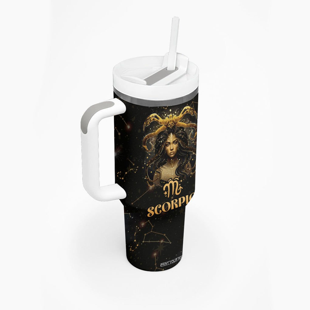 Scorpio Zodiac Tumbler With Handle Celestial Constellation Astrology Horoscope Galaxy TB02 Printyourwear