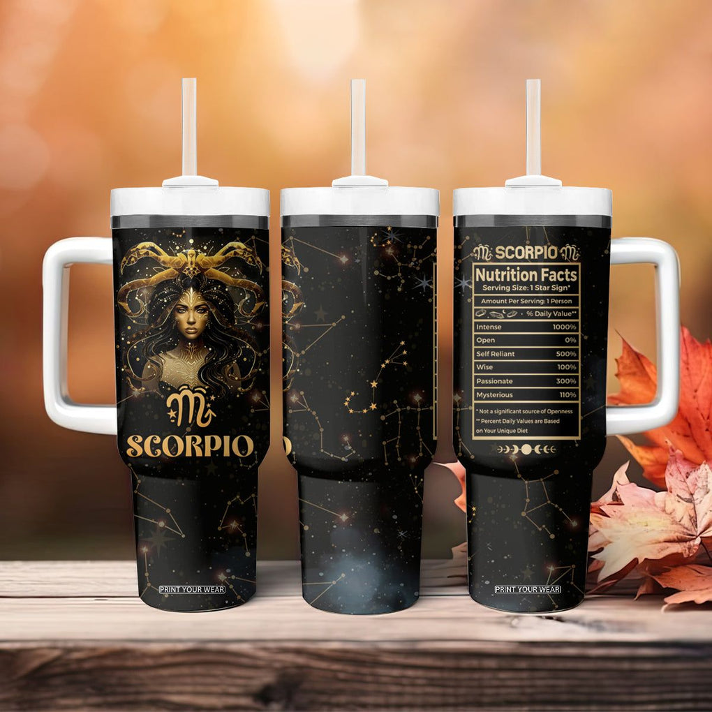 Scorpio Zodiac Tumbler With Handle Celestial Constellation Astrology Horoscope Galaxy TB02 Printyourwear