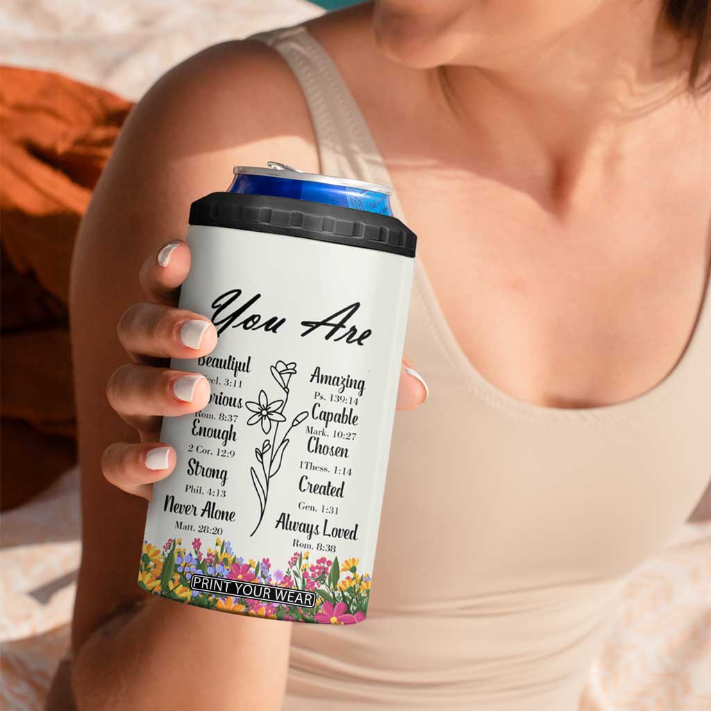 Uplifting Christian Faith 4 in 1 Can Cooler Tumbler I Can Do All Things Through Christ Who Strengthans Me Bible Verse Motivation TB02 Print Your Wear