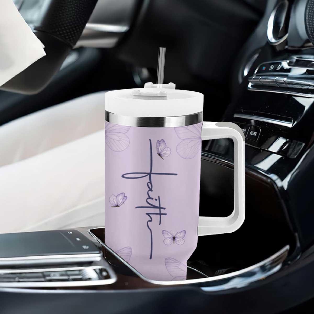 Uplifting Christian Faith Tumbler With Handle You Are Affirmations Motivational Bible Verse TB02 Print Your Wear