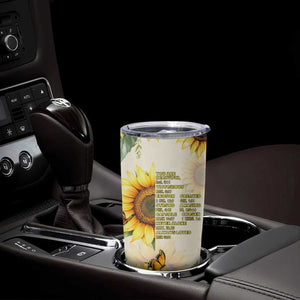 Uplifting Christian Faith Sunflower Tumbler Cup Bible Verse Affirmations Botanical TB02 Print Your Wear
