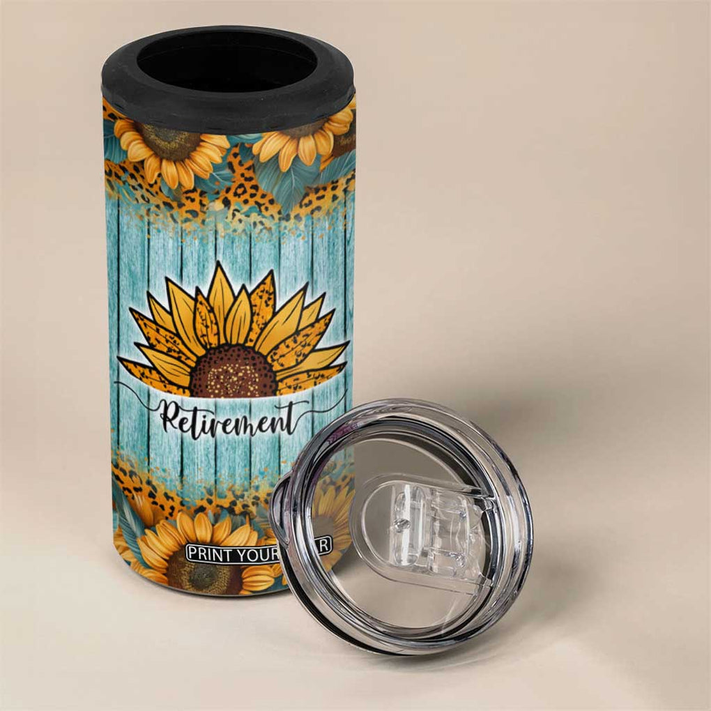 Funny Retirement Gifts For Women 4 in 1 Can Cooler Tumbler Retired Every Hour Is A Happy Hour TB09 Print Your Wear