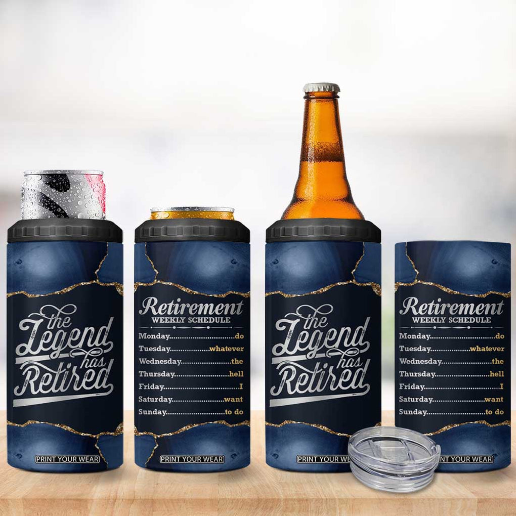 The Legend Has Retired 4 in 1 Can Cooler Tumbler Do Whatever The Hell You Want To Do Retirement Gifts TB09 Print Your Wear