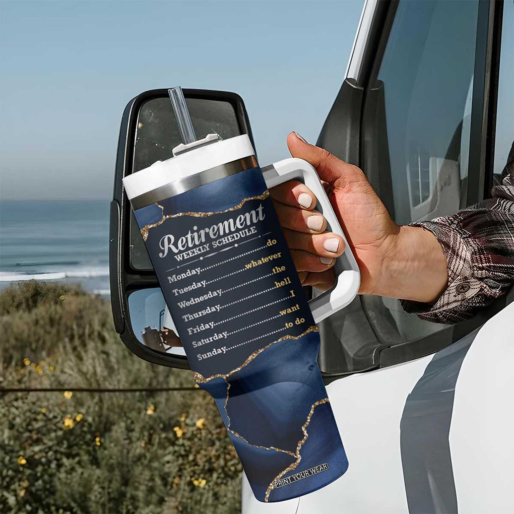 The Legend Has Retired Tumbler With Handle Do Whatever The Hell You Want To Do Retirement Gifts TB09 Print Your Wear