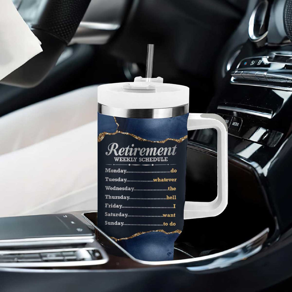 The Legend Has Retired Tumbler With Handle Do Whatever The Hell You Want To Do Retirement Gifts TB09 Print Your Wear