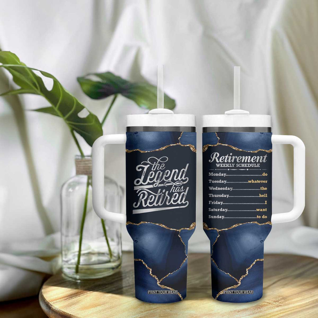The Legend Has Retired Tumbler With Handle Do Whatever The Hell You Want To Do Retirement Gifts TB09 Print Your Wear