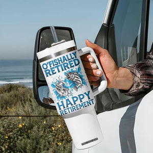 Fishing Gifts For Men Retirement Tumbler With Handle O'fishally Retired Fisherman TB09 Print Your Wear