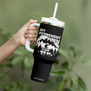Retirement Gifts For Men Tumbler With Handle My Retirement Plan Bicycle Biker Living The Bike Life TB09 Print Your Wear