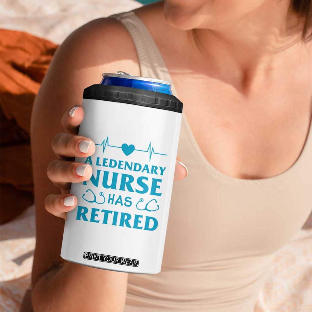 Retired Nurse 4 in 1 Can Cooler Tumbler A Legendary Nurse Has Retired Officially Discharged 2024 TB09 Print Your Wear