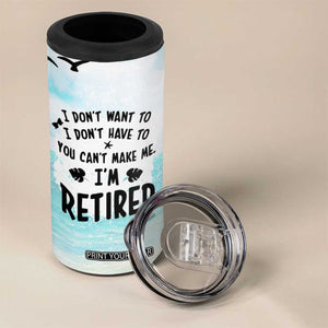 Retirement Gifts For Women 4 in 1 Can Cooler Tumbler Not My Problem Anymore Beach Trip TB09 Print Your Wear