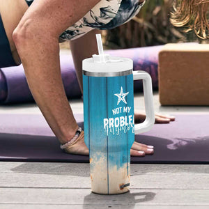 Happy Retirement Travel Tumbler With Handle You Can't Make Me I'm Retired Beach Lover TB09 Print Your Wear