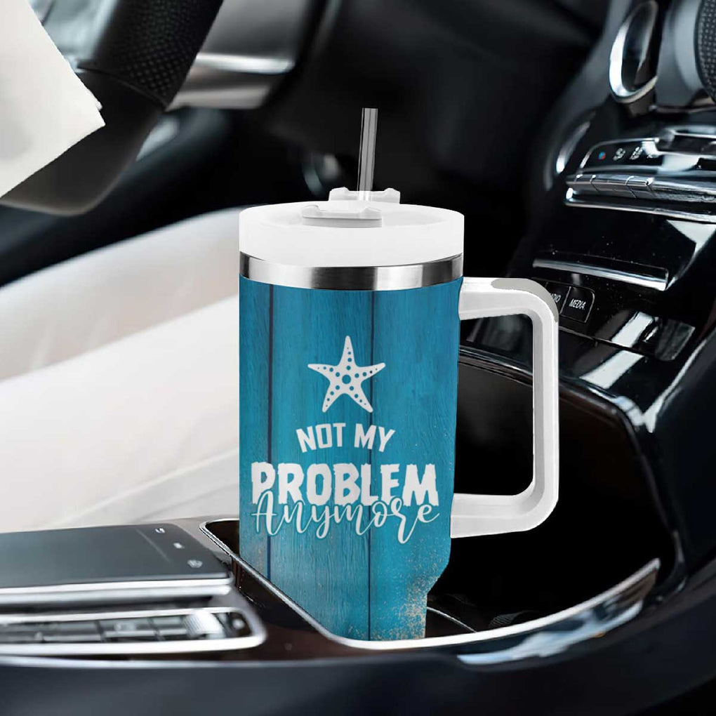 Happy Retirement Travel Tumbler With Handle You Can't Make Me I'm Retired Beach Lover TB09 Print Your Wear