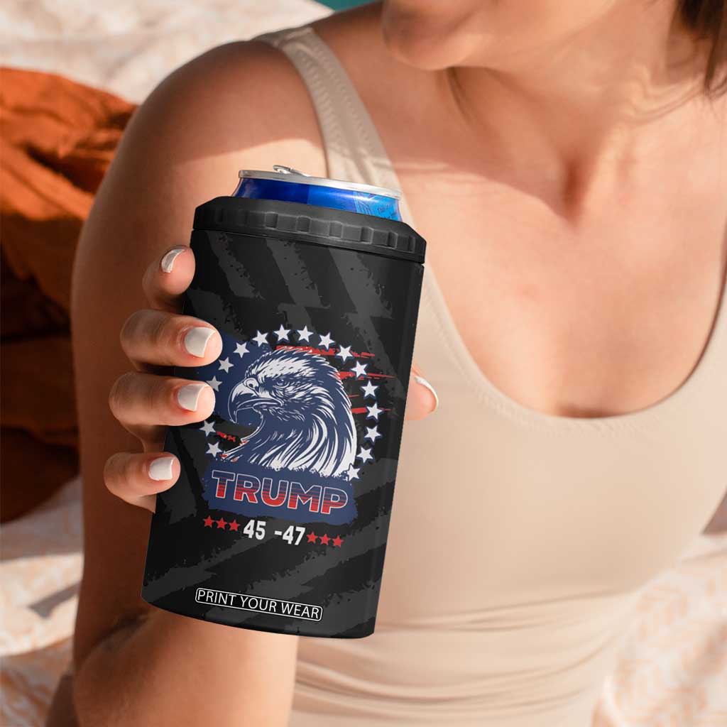 Trump 45 47 4 in 1 Can Cooler Tumbler Patriotic American Eagle TB09 Print Your Wear