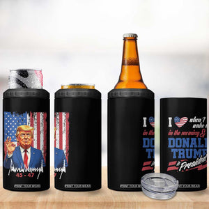 Trump Fan 4 in 1 Can Cooler Tumbler I Love When I Wake Up in the Morning Donald Trump President TB09 Print Your Wear