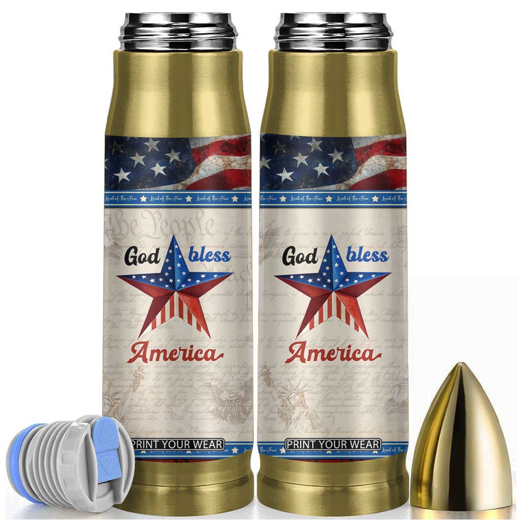 American Patriot Christian Bullet Tumbler God Bless America TB09 Patriotic Print Your Wear