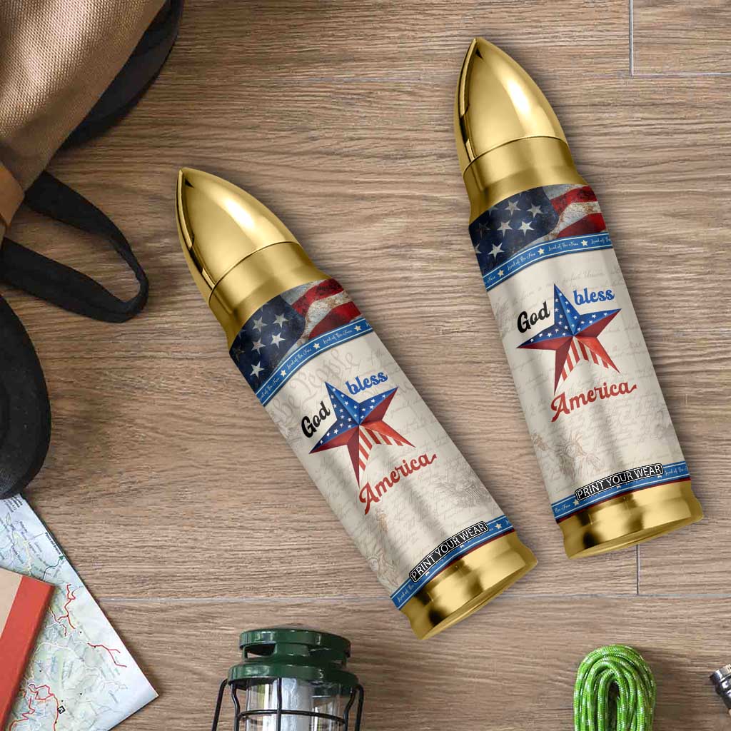 American Patriot Christian Bullet Tumbler God Bless America TB09 Print Your Wear