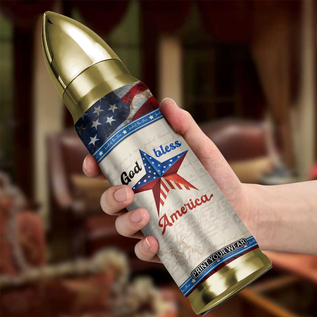 American Patriot Christian Bullet Tumbler God Bless America TB09 Print Your Wear
