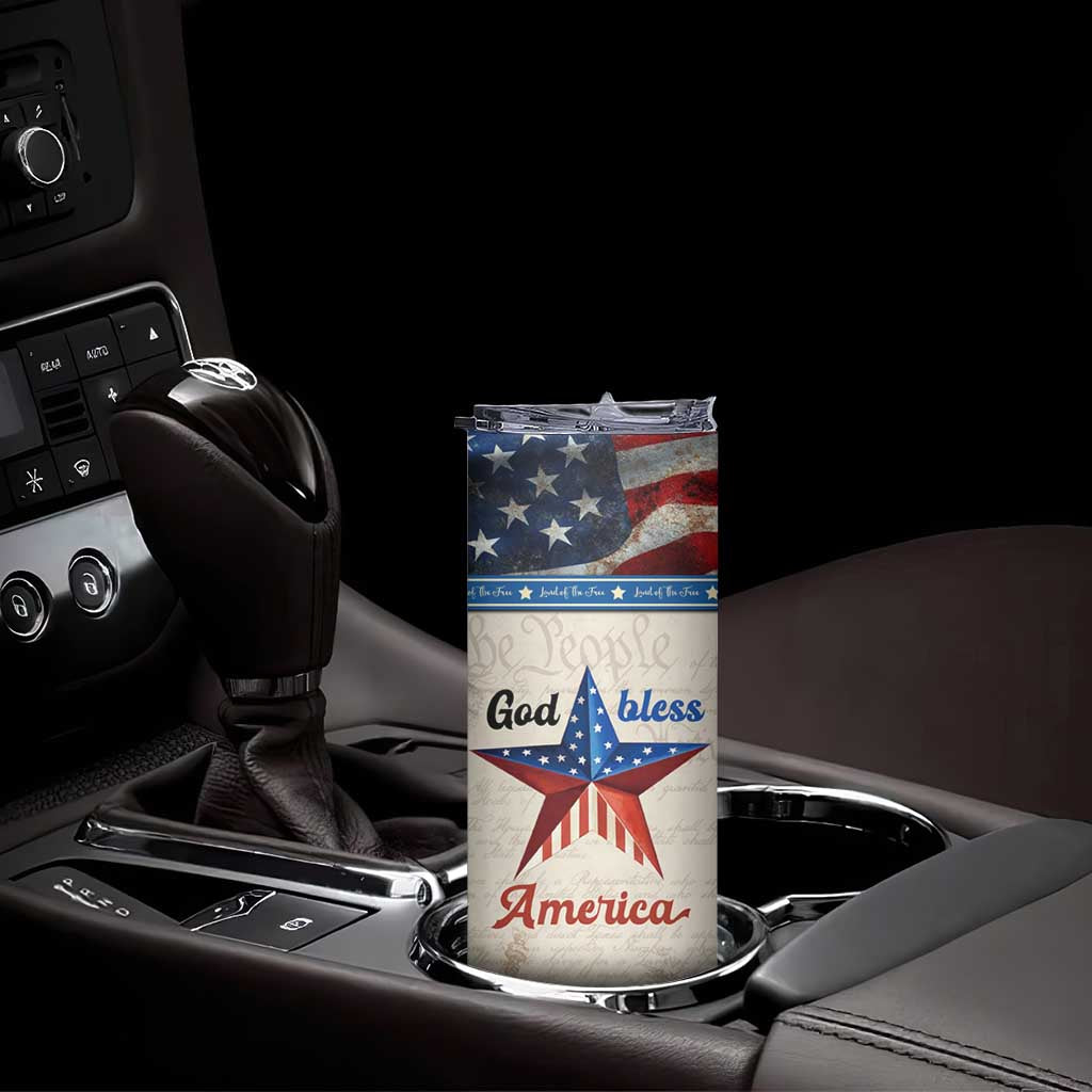 American Patriot Christian Skinny Tumbler God Bless America TB09 Print Your Wear