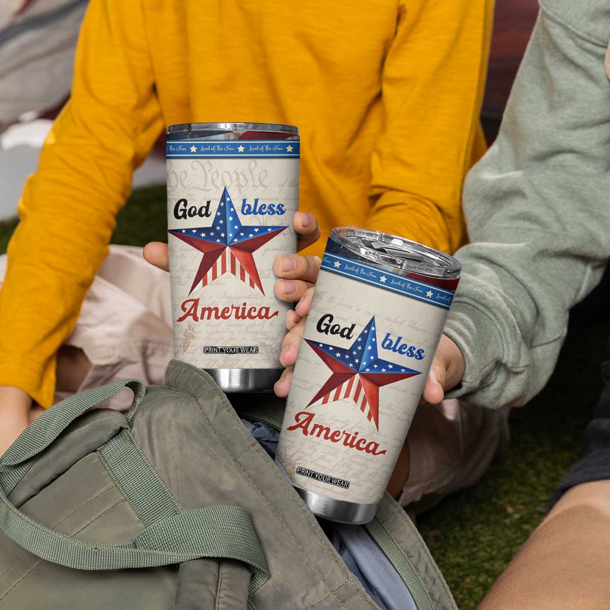 American Patriot Christian Tumbler Cup God Bless America TB09 Print Your Wear