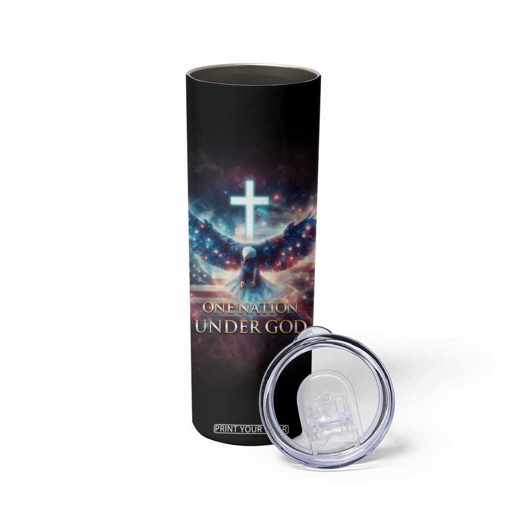 American Patriot Christian Skinny Tumbler One Nation Under God TB09 Print Your Wear