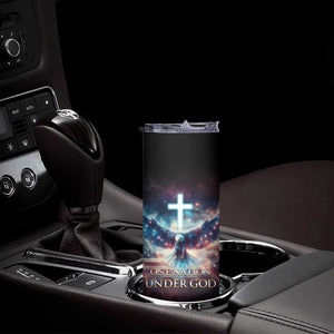 American Patriot Christian Skinny Tumbler One Nation Under God TB09 Print Your Wear