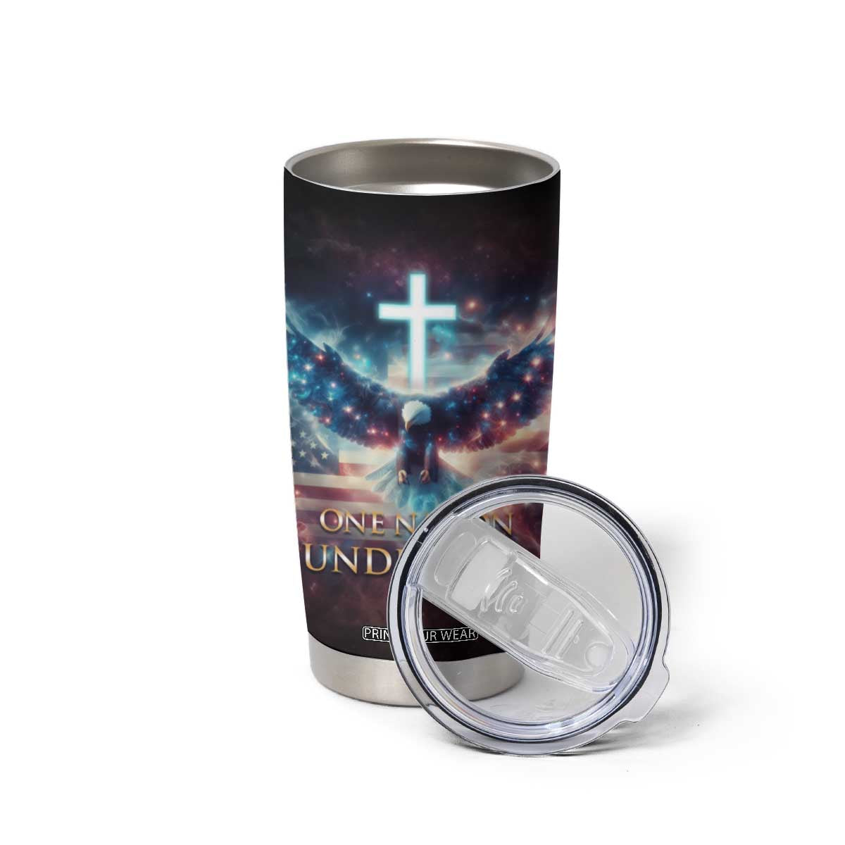 American Patriot Christian Tumbler Cup One Nation Under God TB09 Print Your Wear