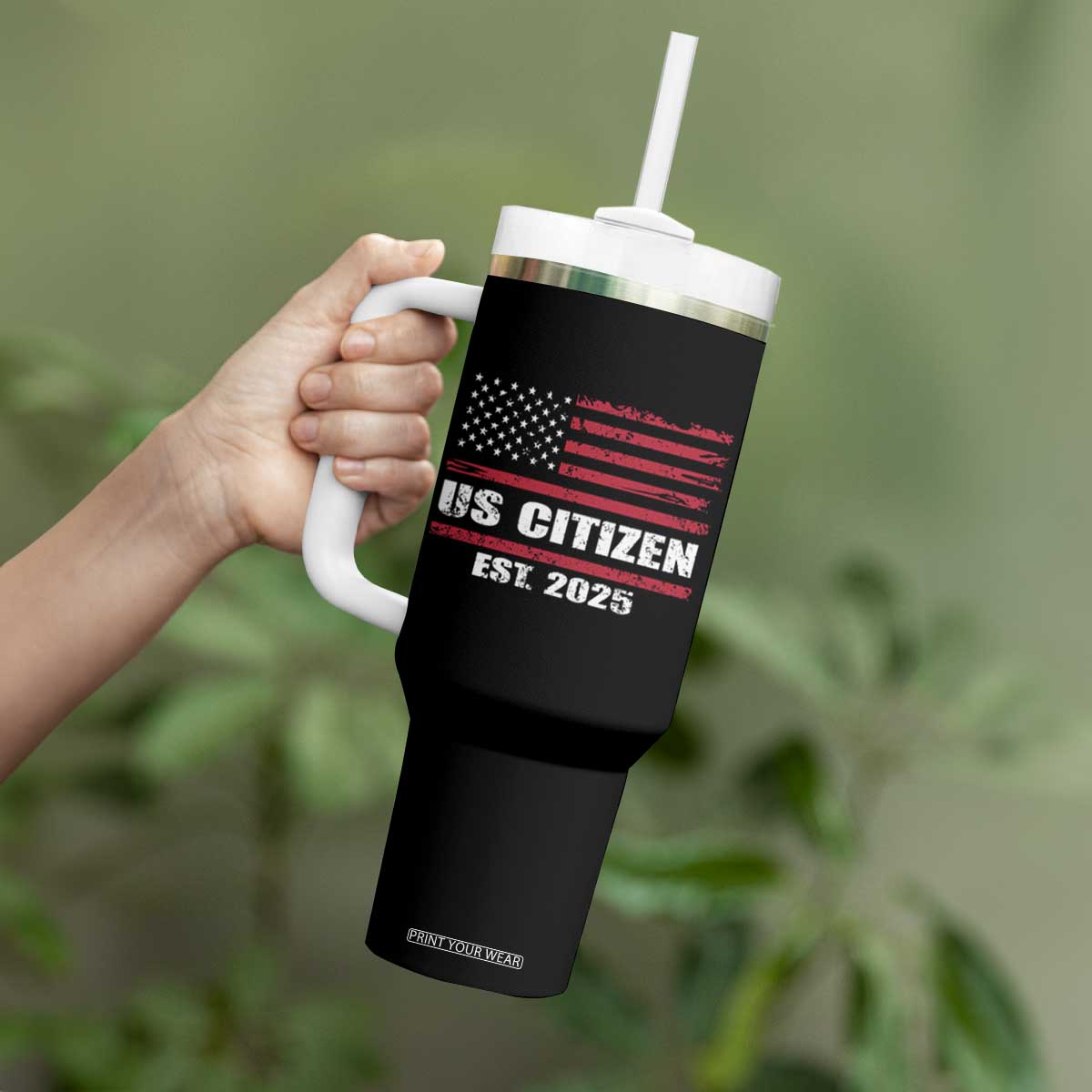 Proud To Be American Tumbler With Handle US Citizen Est 2025 TB09 Print Your Wear