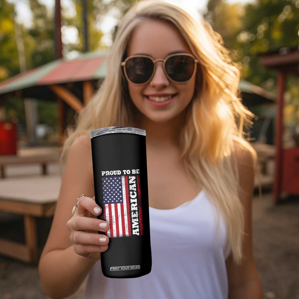 American Patriot Skinny Tumbler US Citizen Est 2025 Proud To Be American TB09 Print Your Wear