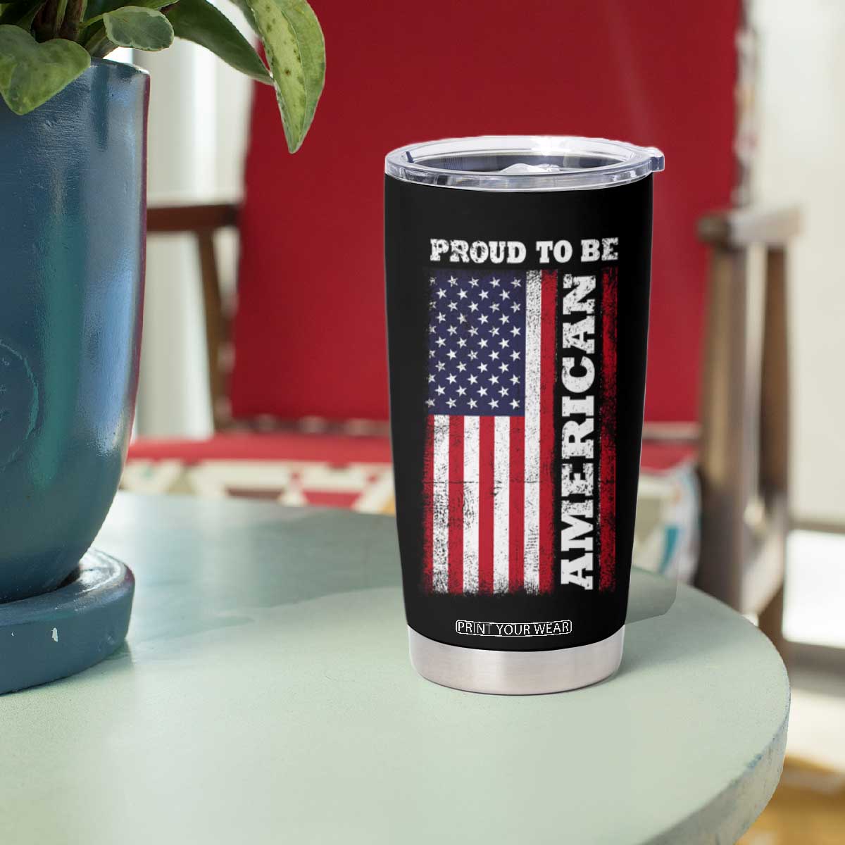 American Patriot Tumbler Cup US Citizen Est 2025 Proud To Be American TB09 Print Your Wear