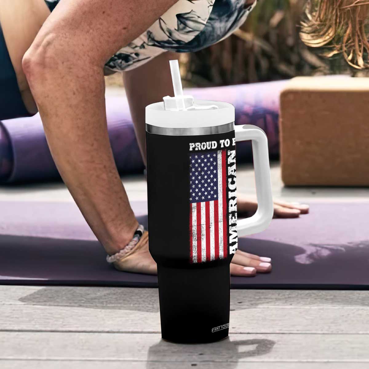 American Patriot Tumbler With Handle US Citizen Est 2025 Proud To Be American TB09 Print Your Wear