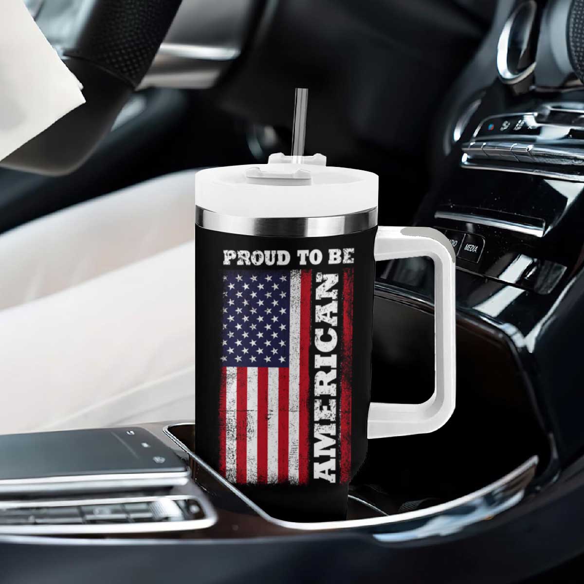 American Patriot Tumbler With Handle US Citizen Est 2025 Proud To Be American TB09 Print Your Wear