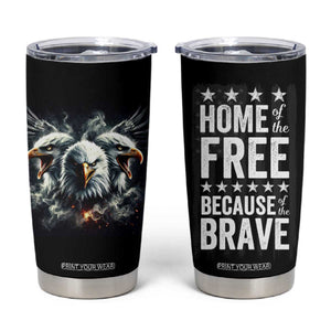American Patriot Tumbler Cup Home Of The Free Because Of The Brave TB09 Black Print Your Wear