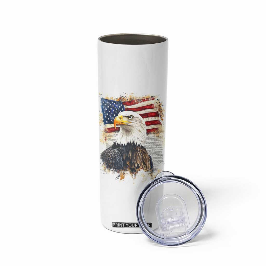 American Patriot Skinny Tumbler Land Of The Free Because Of The Brave TB09 Print Your Wear