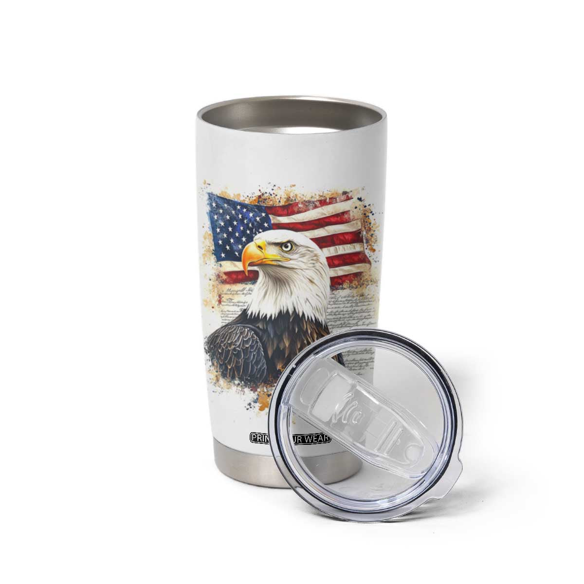 American Patriot Tumbler Cup Land Of The Free Because Of The Brave TB09 Print Your Wear
