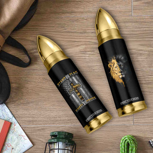 American Patriot Christian Bullet Tumbler Stand For the Flag Kneel For the Cross Lion TB09 Print Your Wear