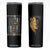 American Patriot Christian Skinny Tumbler Stand For the Flag Kneel For the Cross Lion TB09 Black Print Your Wear