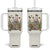 Good Energy Is Contagious Tumbler With Handle TB09 One Size: 40 oz Beige Print Your Wear