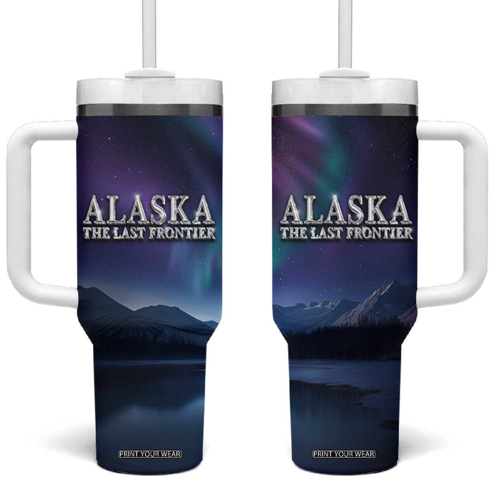 Alaska Aurora Tumbler With Handle The Last Frontier Bear Home TB09 One Size: 40 oz Aurora Print Your Wear