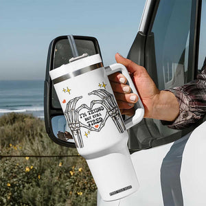 Funny I'm Trying But Tired Tumbler With Handle TB09 Print Your Wear