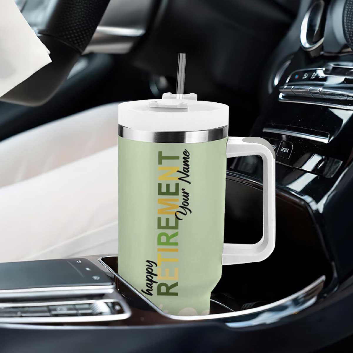 Personalized Retirement Gifts Tumbler With Handle Custom Name Retired 2025 Every Sip Tastes Like It's Not My Problem Anymore TB09 Print Your Wear