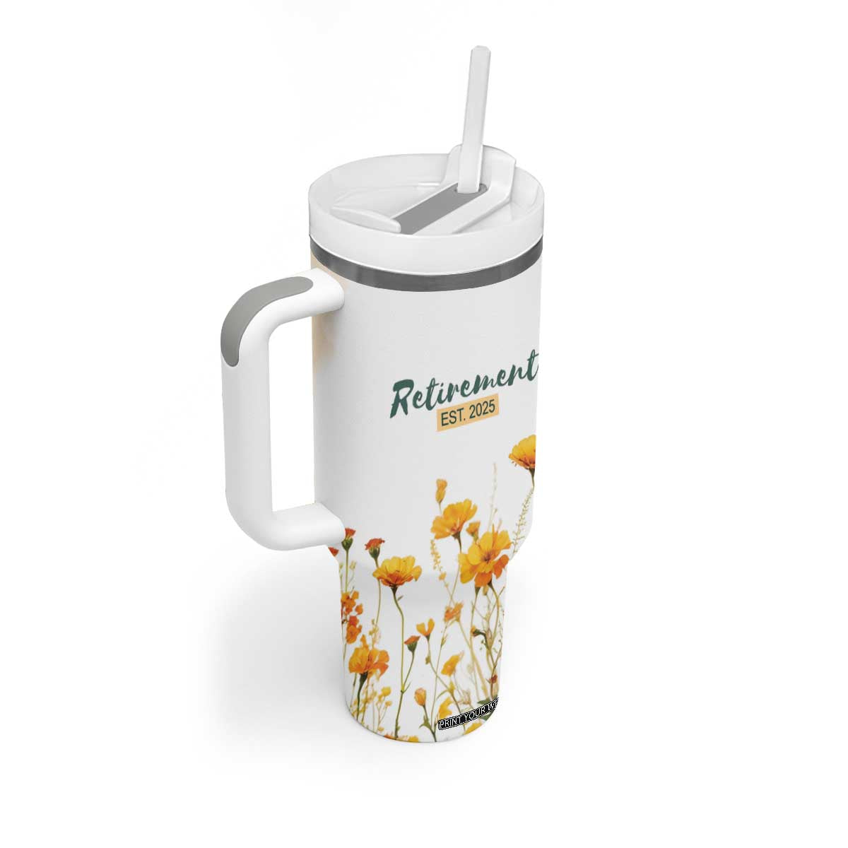 Personalized Retirement Gifts For Women Tumbler With Handle Custom Name Retired 2025 Not My Problem Anymore TB09 Print Your Wear