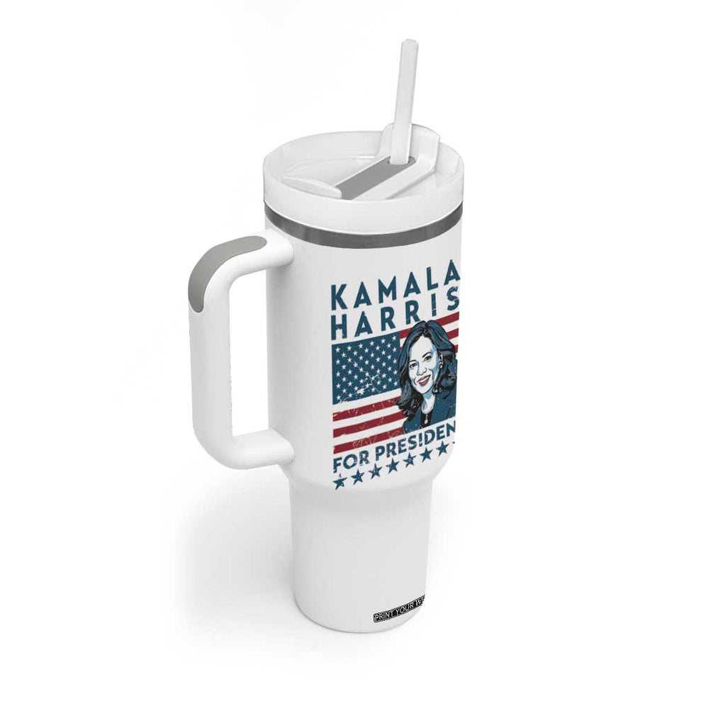 Kamala 2024 Tumbler With Handle Harris For President American Flag TB09 Print Your Wear